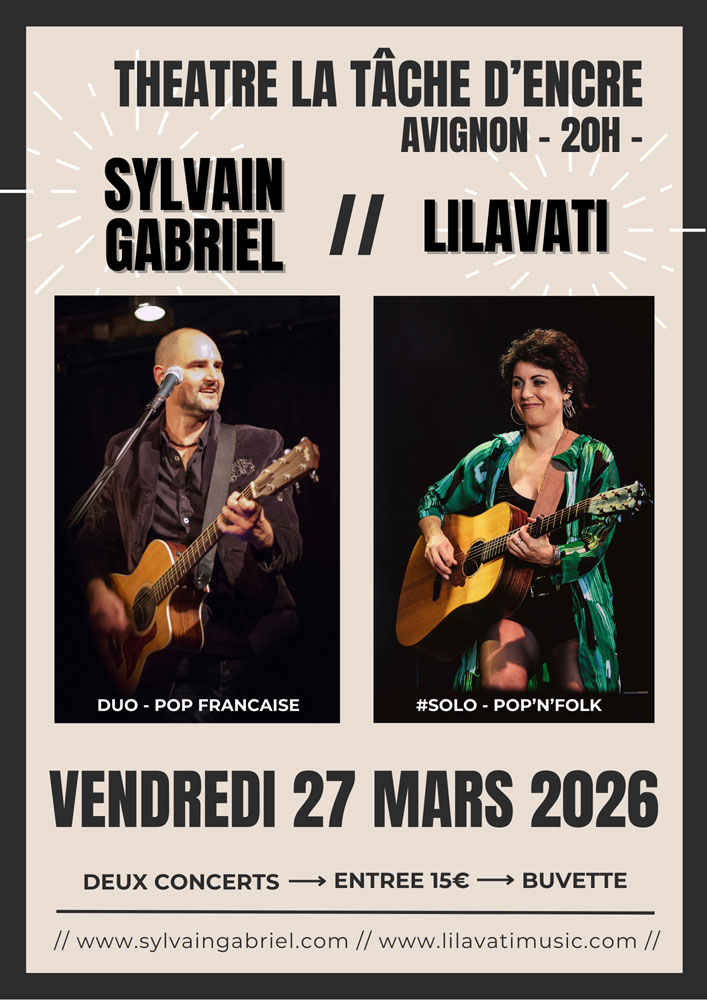 concert la tache d'encre sylvain gabriel lilavati 27 mars 2026